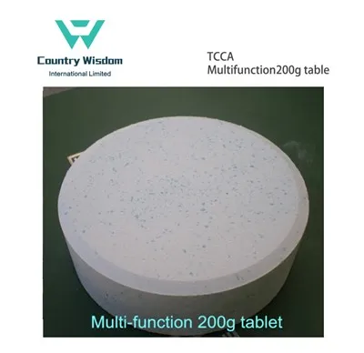 TCCA večnamenska 200 g tableta za razkuževanje vode v bazenih